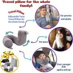 Flexible Memory Foam Travel Neck Pillow (Grey)