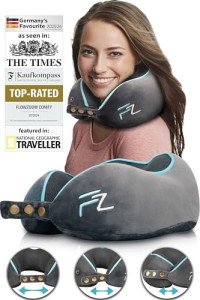 FLOWZOOM Comfy Memory Foam Travel Neck Pillow