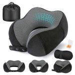 Ergonomic Memory Foam Travel Neck Pillow Set