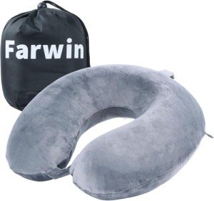 Travel U-Shaped Memory Foam Neck Pillow - Gray