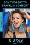 FLOWZOOM Comfy Memory Foam Travel Neck Pillow
