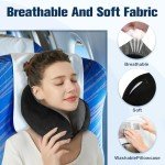 Ergonomic Memory Foam Travel Neck Pillow Set