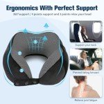 Ergonomic Memory Foam Travel Neck Pillow Set