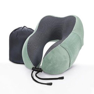 Memory Foam Travel Neck Pillow with Storage Bag