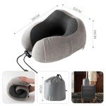 Memory Foam Travel Pillow with Earplugs & Eye Mask