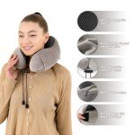 Memory Foam Travel Pillow with Earplugs & Eye Mask