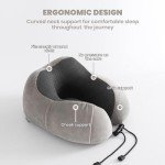 Memory Foam Travel Pillow with Earplugs & Eye Mask