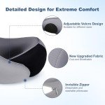 Travel Neck Pillow with Memory Foam, Eye Mask & Earplugs