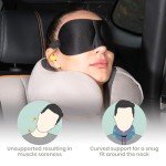 Memory Foam Travel Pillow with Earplugs & Eye Mask