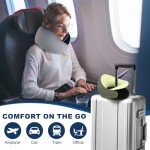 Travel Neck Pillow with Memory Foam, Eye Mask & Earplugs