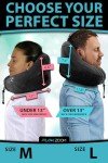Inflatable Hooded Travel Neck Pillow - Black