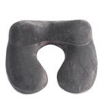 Inflatable Travel Pillow - Soft Velvet Neck Support