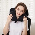 Adjustable Memory Foam Travel Neck Pillow (Black)