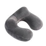 Inflatable Travel Pillow - Soft Velvet Neck Support