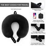 Adjustable Memory Foam Travel Neck Pillow (Black)
