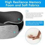 Memory Foam Travel Pillow with Eye Masks & Earplugs