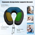 Travel Neck Pillow - Portable Memory Foam with Earplugs