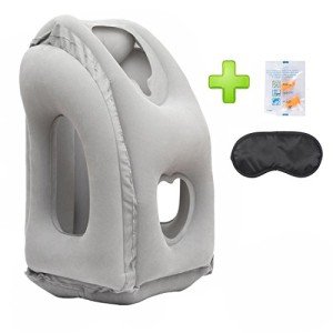 Compact Portable Air Travel Pillow - Gray