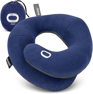 BCOZZY Travel Neck Pillow with Dual Support - Navy