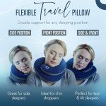 BCOZZY Travel Neck Pillow with Dual Support - Navy