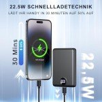 22.5W Portable Power Bank, 15000mAh Fast Charger