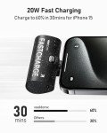 Compact 5000mAh USB-C Power Bank - 20W PD & QC