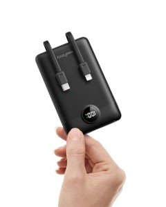 WeeFancy 10000mAh Fast Charging Power Bank with Cables
