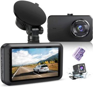 Dual Dash Cam 1080P with Night Vision & Motion Detection
