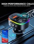 Bluetooth FM Transmitter with USB C & RGB Lights