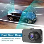 Dual Dash Cam 1080P with Night Vision & Motion Detection