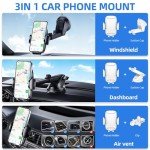 360° Rotating Car Phone Mount with Strong Grip