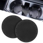 Universal Non-Slip Car Cup Holder Coasters - 2 Pack