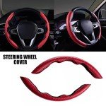 Universal Carbon Fiber Steering Wheel Covers - 2 Pcs