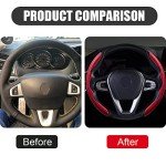 Universal Carbon Fiber Steering Wheel Covers - 2 Pcs