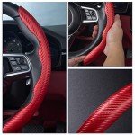 Universal Carbon Fiber Steering Wheel Covers - 2 Pcs