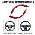 Universal Carbon Fiber Steering Wheel Covers - 2 Pcs