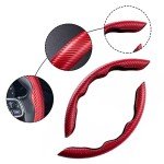 Universal Carbon Fiber Steering Wheel Covers - 2 Pcs