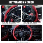 Universal Carbon Fiber Steering Wheel Covers - 2 Pcs