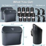 Kitbest Mini Car Trash Can with 120 Bags