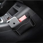 Car Seat Side Organizer Mini Leather Pouch