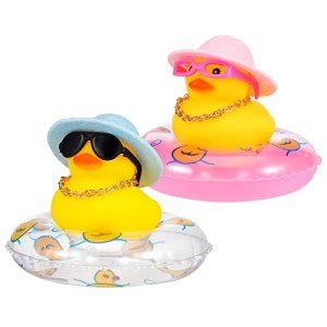 Yellow Rubber Duck Car Dashboard Ornaments - 2 PCS