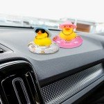 Yellow Rubber Duck Car Dashboard Ornaments - 2 PCS