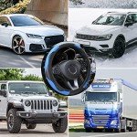 Blue Anti-Slip Universal Car Steering Wheel Cover