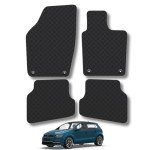 Custom Black Rubber Car Mats for VW Polo