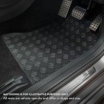 Custom Black Rubber Car Mats for VW Polo