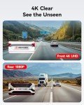REDTIGER 4K Dual Dash Cam with GPS & WiFi