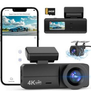 DYNACAM 4K Dash Cam with 64GB SD Card