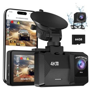 ORSKEY 4K Dual Dash Cam with WiFi and Night Vision