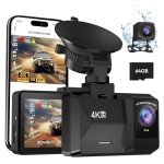 ORSKEY 4K Dual Dash Cam with WiFi and Night Vision