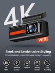 Dual 4K Front and Rear Dash Cam with WiFi